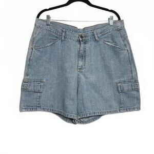 Women Vintage Riders Classic Denim Blue Jean Shorts